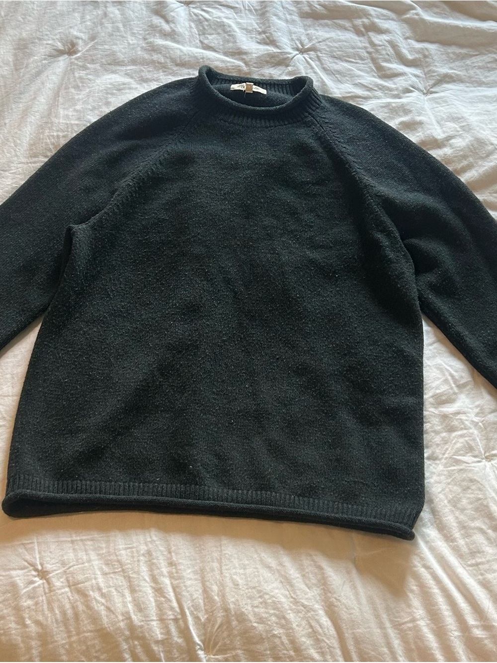 Classic Men's Dark Green Mock-neck Sweater